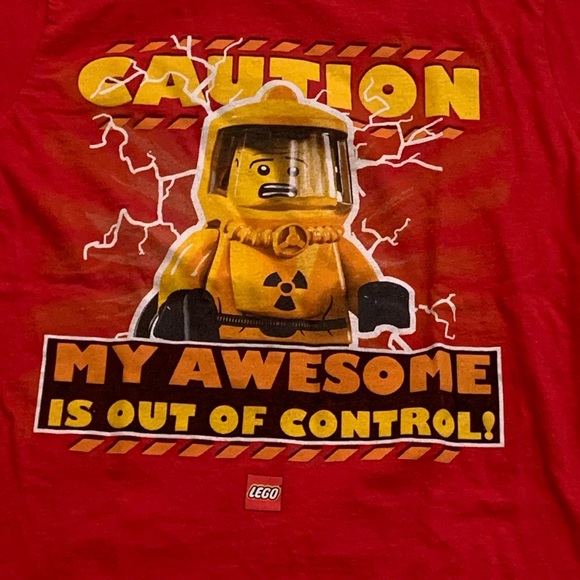 Lego / Caution My Awesome Is Out Of Control / Kids T-Shirt - Picture 2 of 7